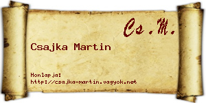 Csajka Martin névjegykártya